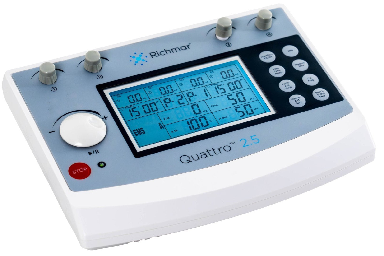Quattro 2.5 Clinical Electrotherapy Unit with TENS, EMS, IF 2 Pole