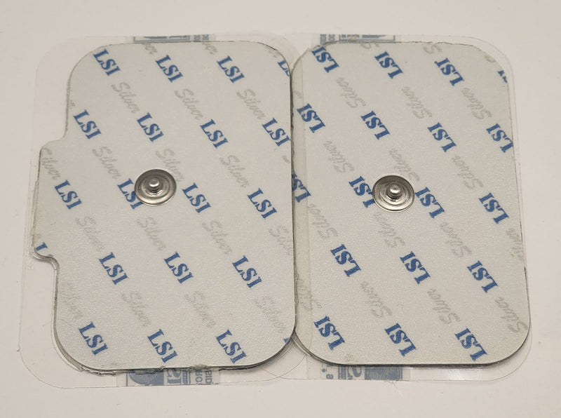 LSI Silver Snap Electrodes - 4"x 2.5" (LSI425SNAP)