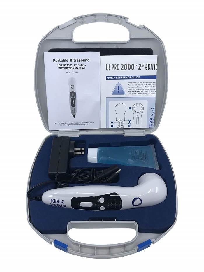 US Pro 2000 2nd Edition Portable Ultrasound with Continuous Pulse & Pre-Warming Soundhead